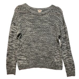 Mossimo Women's Large Long Sleeve Lightweight Sweater Marled Gray EUC 11156